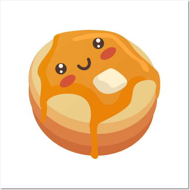 Cute Kawaii Pancakes Wall Art by MajorCompany